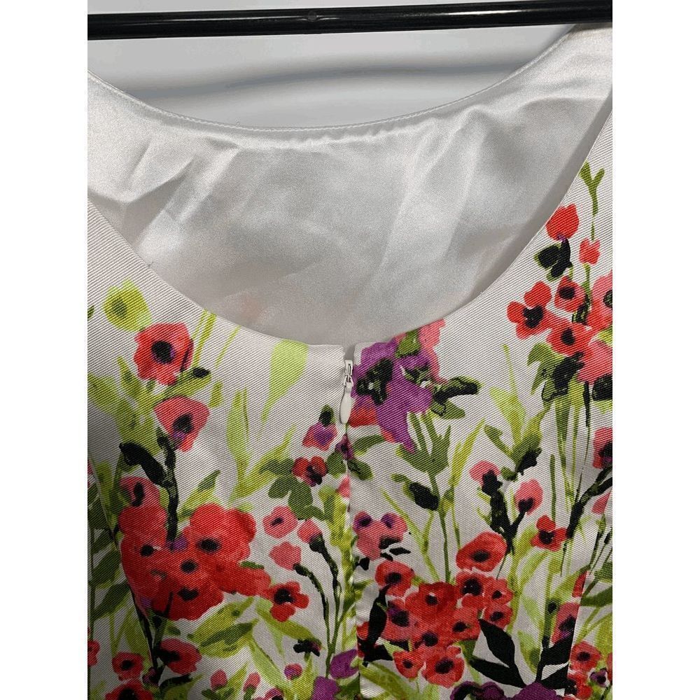 LUXE by Carmen Marc Valvo Sleeveless Floral Midi Dress - Picture 5 of 5